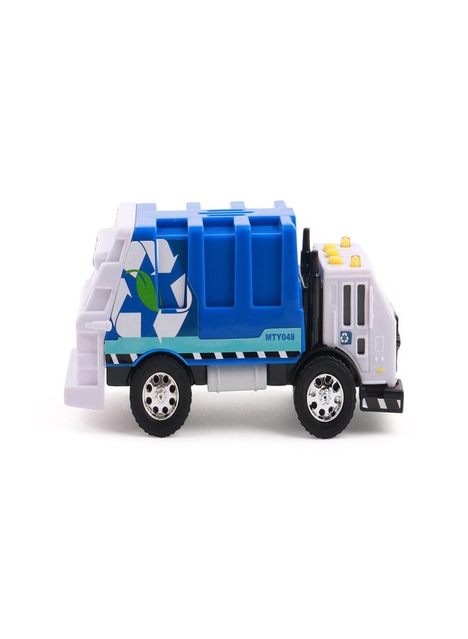 Mighty Fleet Toughest Minis 5" Garbage Truck Toy w/Lights & Sounds, Realistic Design & Batteries Included - Age 3+ - Image 4